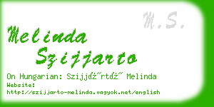 melinda szijjarto business card